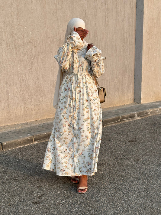 Flora Printed Crepe Dress