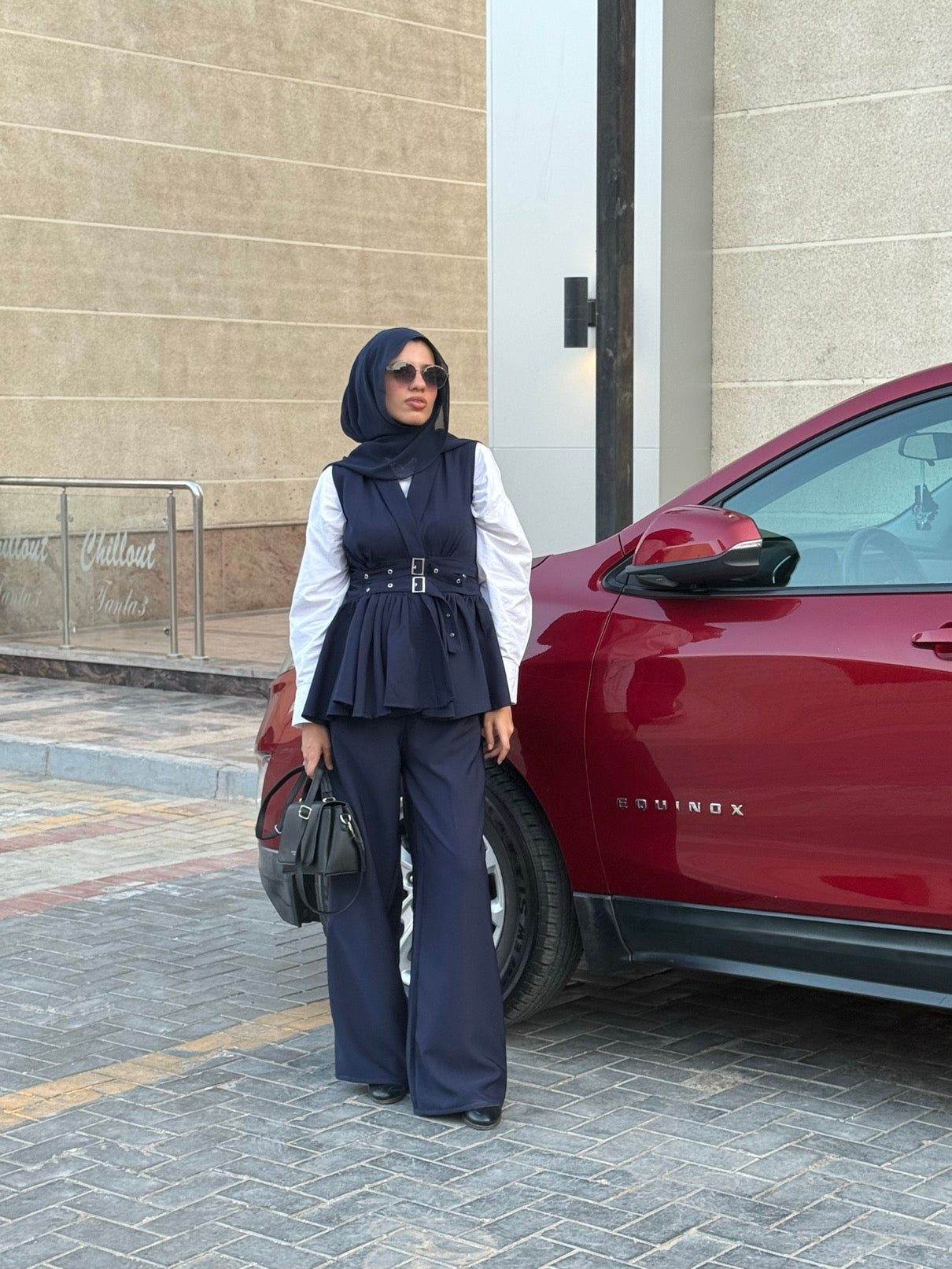 Luna Rosalin Modest Two-Piece Set — Navy Blue