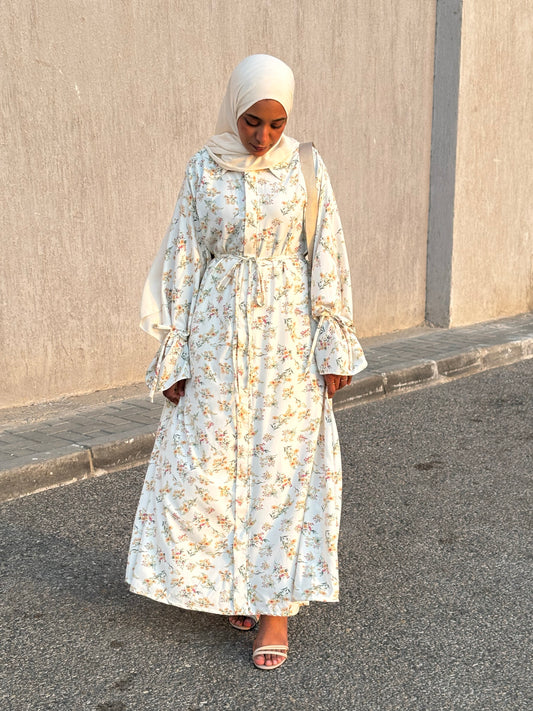 Flora Printed Crepe Dress
