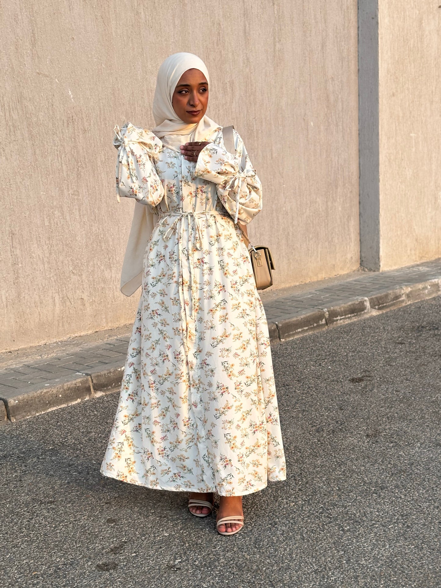Flora Printed Crepe Dress